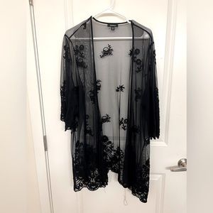 Skull and floral Kimono
